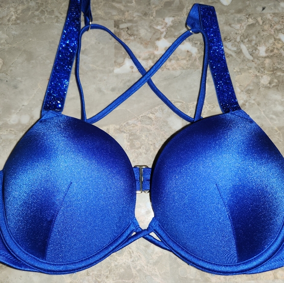 Victoria's Secret Swim Vs Swim 34d Shine Strap Bombshell Add 2 Cups